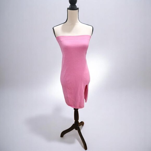 Free People Dresses & Skirts - NWOT Knit pink tube dress with leg split by Free people